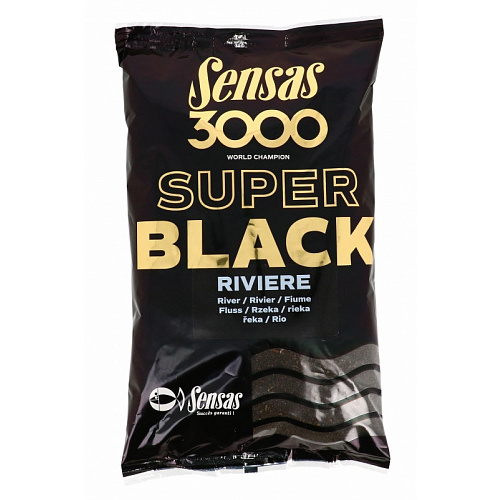 Прикормка Sensas 3000 Super BLACK Rivier 1 kg